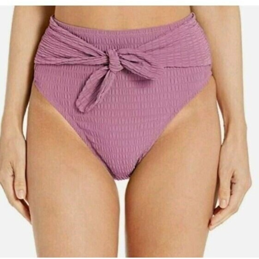 Women's Bikini Bottom by Jessica Simpson High Waist Purple Size XL New With Tags